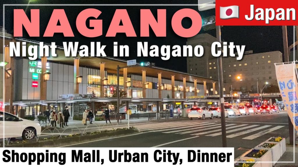 Nagano Tour : Night Walk in Nagano City | Shopping Mall, Urban, Eat Dinner Food  [Japan Travel Vlog]