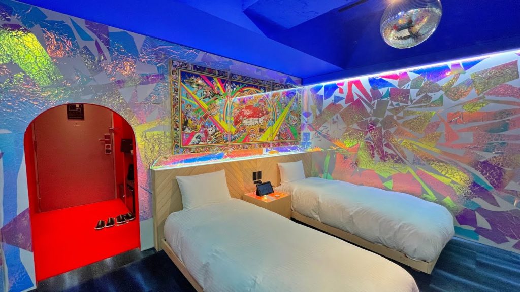 The Most Colorful Hotel in Japan 🔴🟡🔵🟢🟠🟣 | BnA_WALL | 4K Walk Vlog