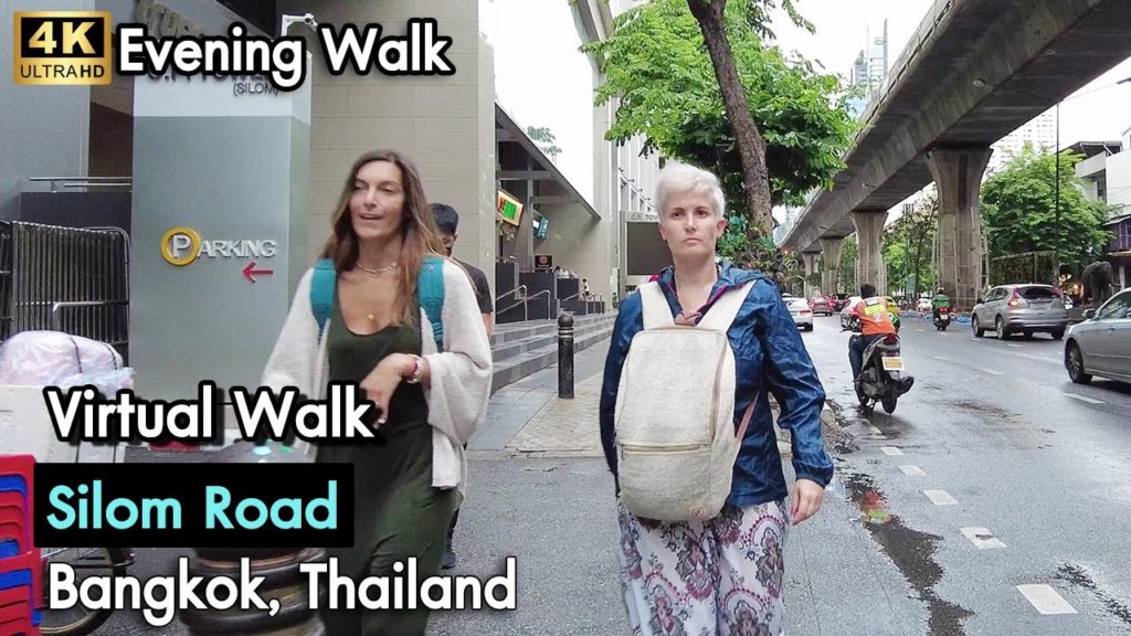 [4K] Silom Road (Silom to Chong Nonsi) | Bangkok Virtual Walking Tour | Thailand