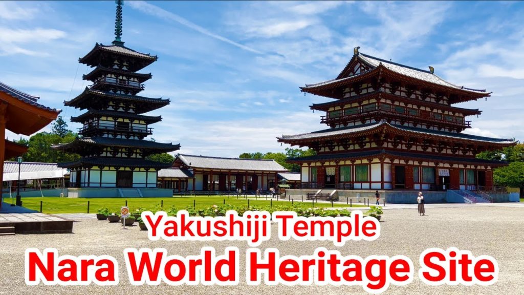 [Yakushiji Temple 薬師寺] It is built in 680 and recognized as a World Heritage Site in 1998.