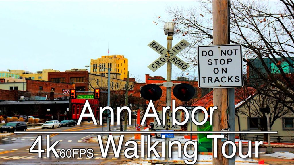 Walking in Ann Arber to University of Michigan | 4k 60| Natural Urban Sounds Walking in Ann Arber to University of Michigan | 4k 60| Natural Urban Sounds