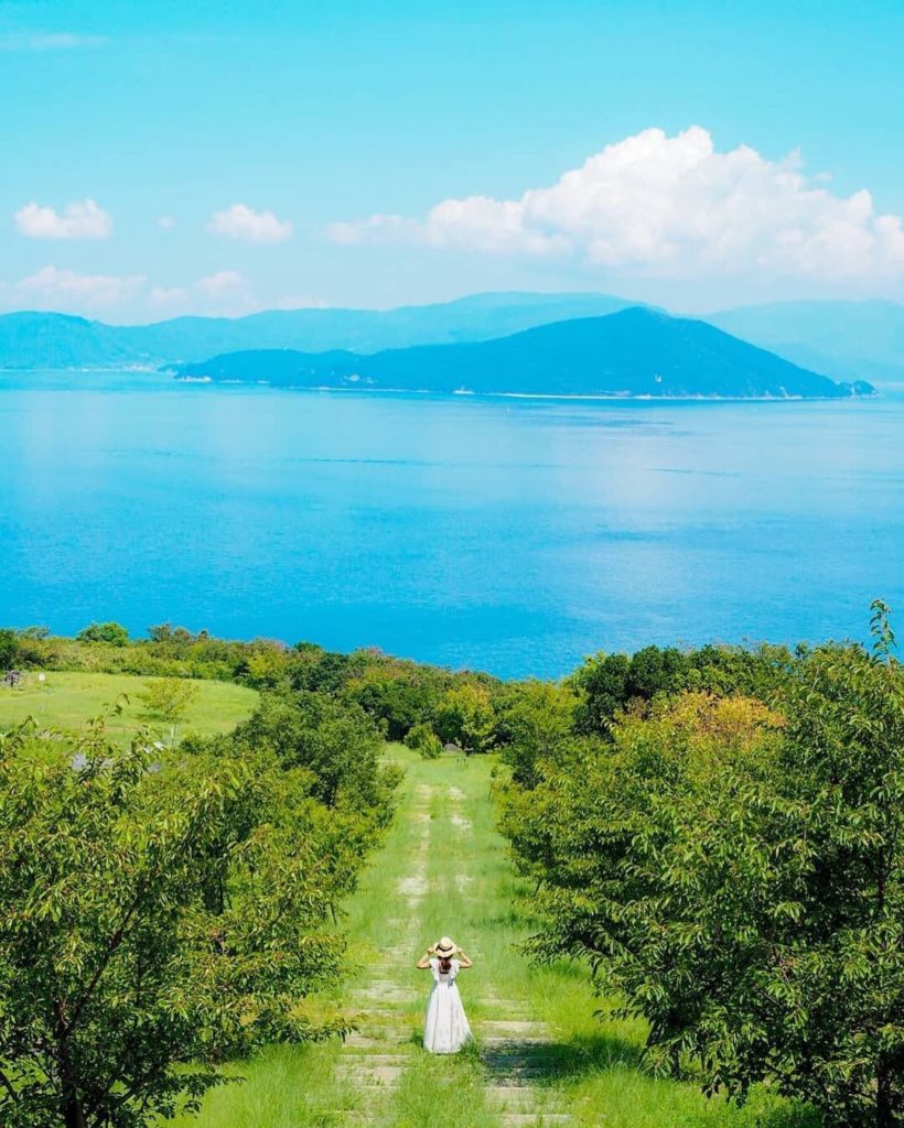 Ogushishizen Park in Kagawa prefecture looks out over the Seto Inland Sea and is...