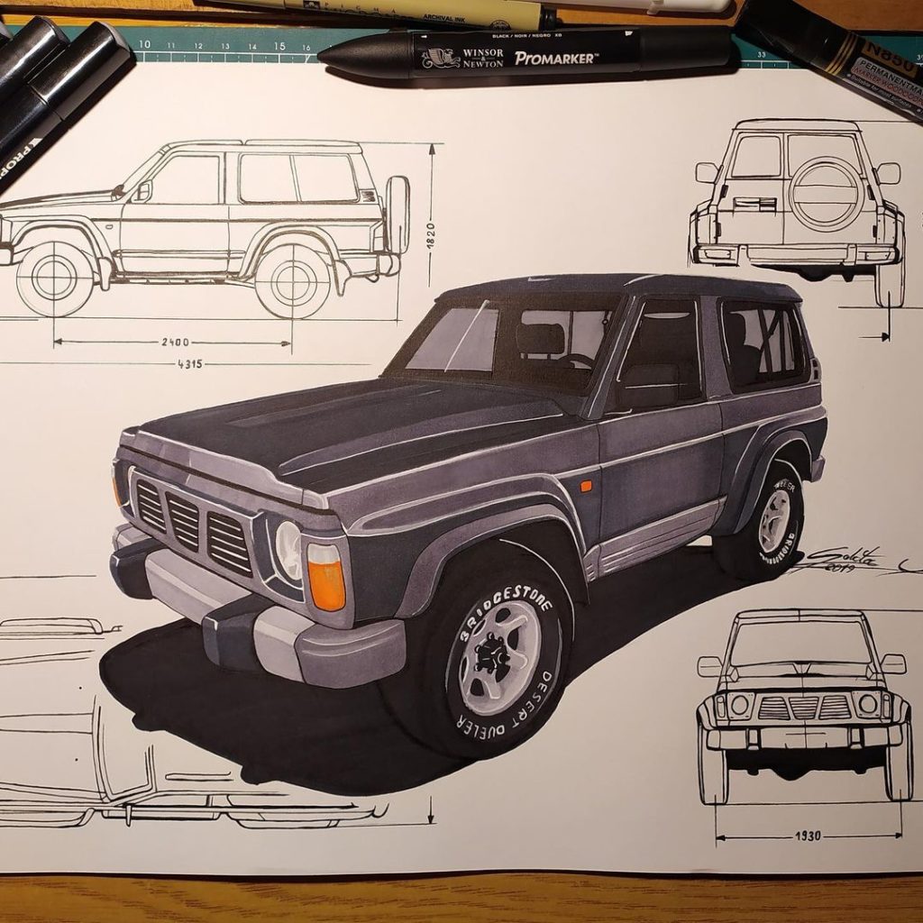 We love the detail and precision that went into this #NissanPatrol sketch…Just l...