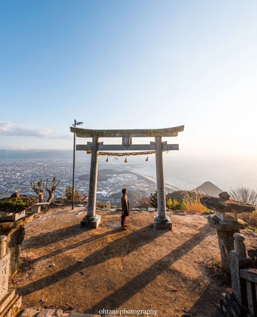 Set atop Mt Inazumi at 404 metres this 'torii gate in the sky' boasts epic views...