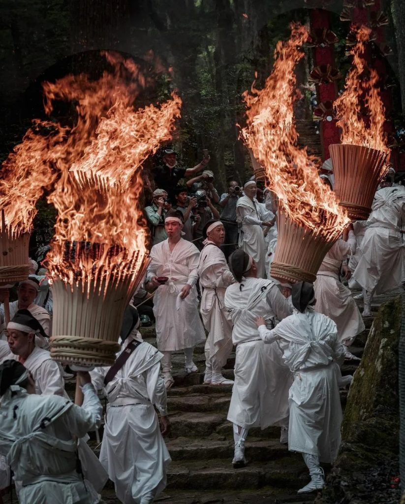 Japan Travel: The Nachi-no-Ogi Matsuri is held at Kumano Nachi Taisha Grand Shrine on July 14t… The Nachi-no-Ogi Matsuri is held at Kumano Nachi Taisha Grand Shrine on July 14t...