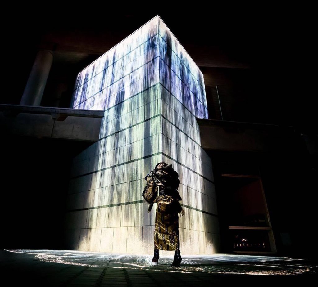 Visit Japan: This waterfall at Tokushima Bunkanomori Park is actually a digital art installat… This waterfall at Tokushima Bunkanomori Park is actually a digital art installat...