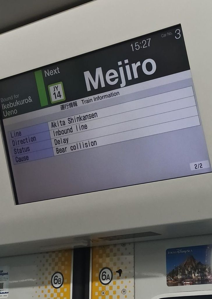 First time I see this listed as a cause for train delay...