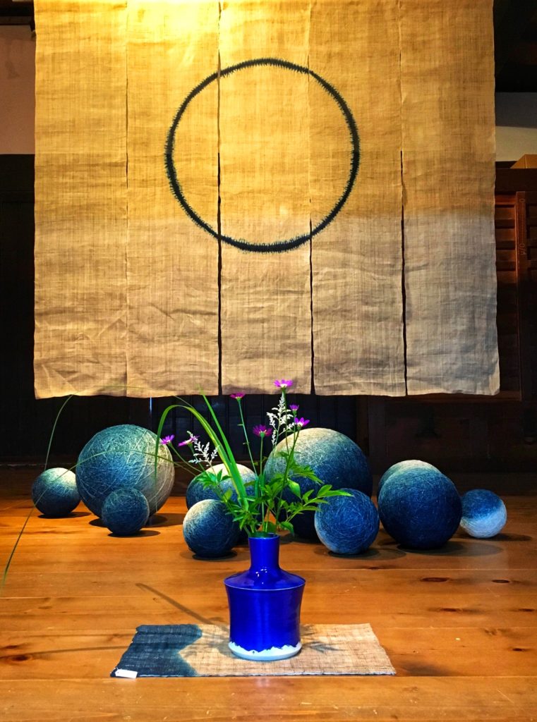Display in the entrance of the Little Indigo Museum, Kayabuki no Sato, Miyama, Kyoto Prefecture [OC]