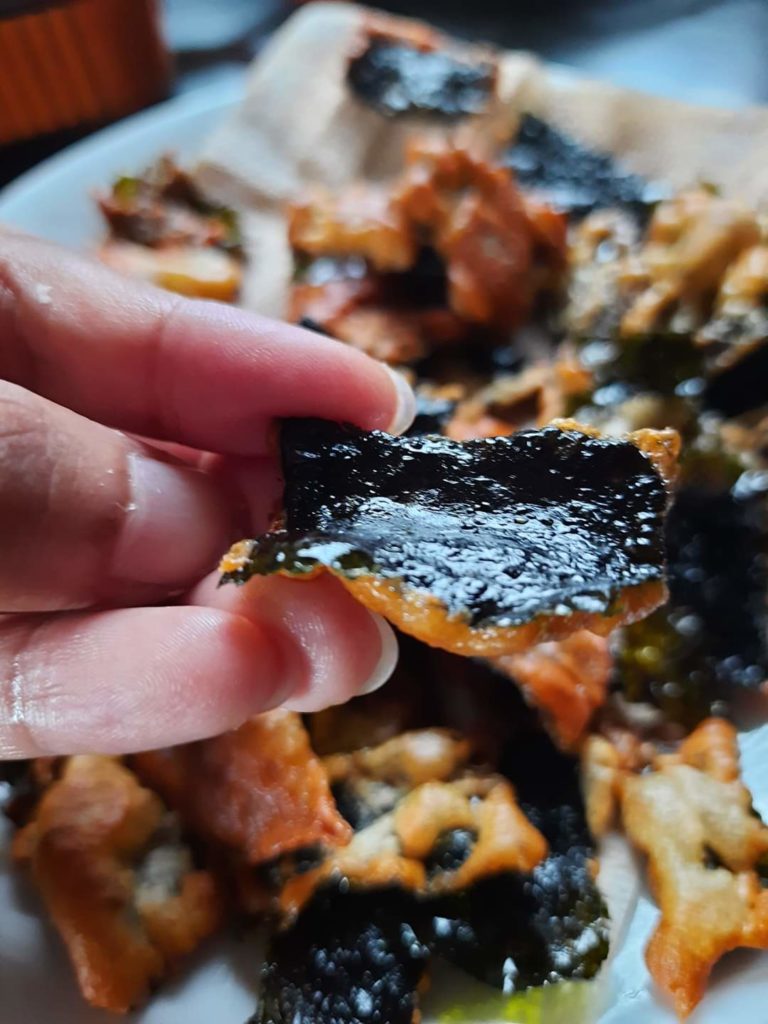 Made some nori and bonito flakes chips. Turned out better than expected
