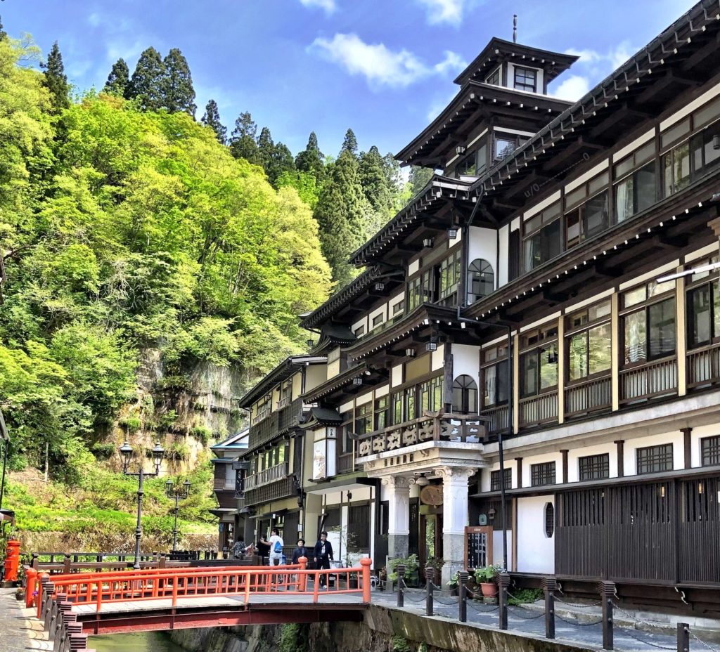 Striking architecture and design of Notoya Ryokan, Ginzan Onsen, Yamagata [OC]