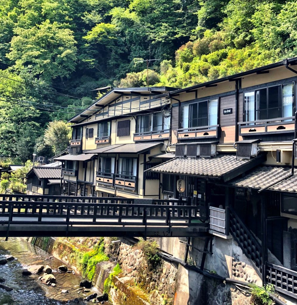 Riverside ryokan in Kurokawa Onsen, Kumamoto Prefecture [OC]