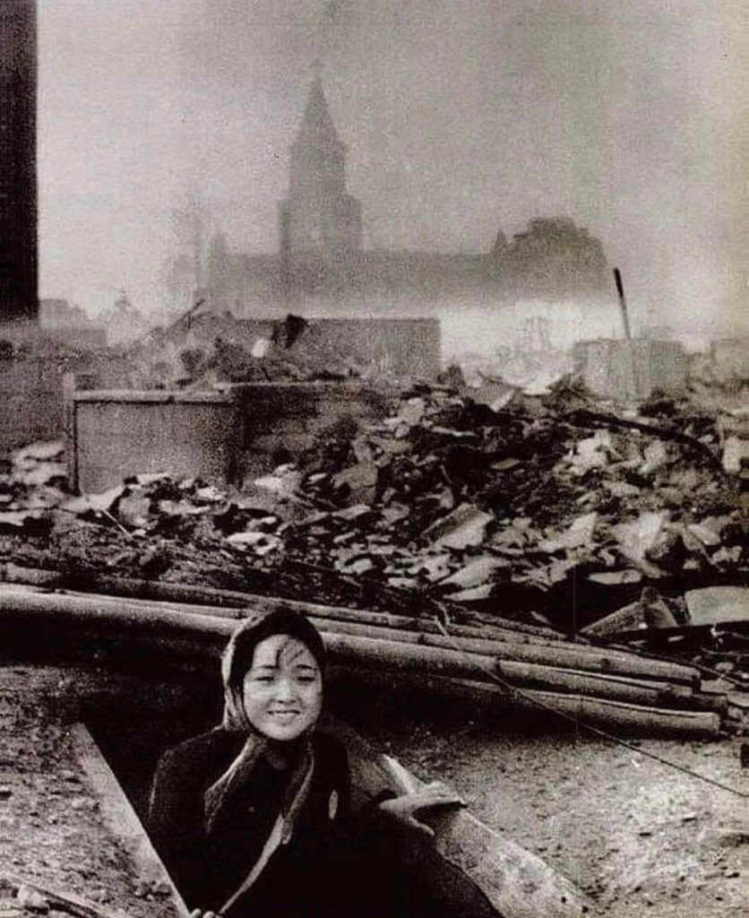 A Young Woman Who Survived the Nagasaki Bombing (1945)