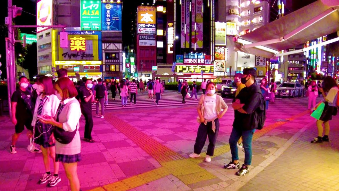 [Ikebukuro Walk in Tokyo] Glamorous Night ♪ (4K ASMR non-stop 1 hour 02 minutes)