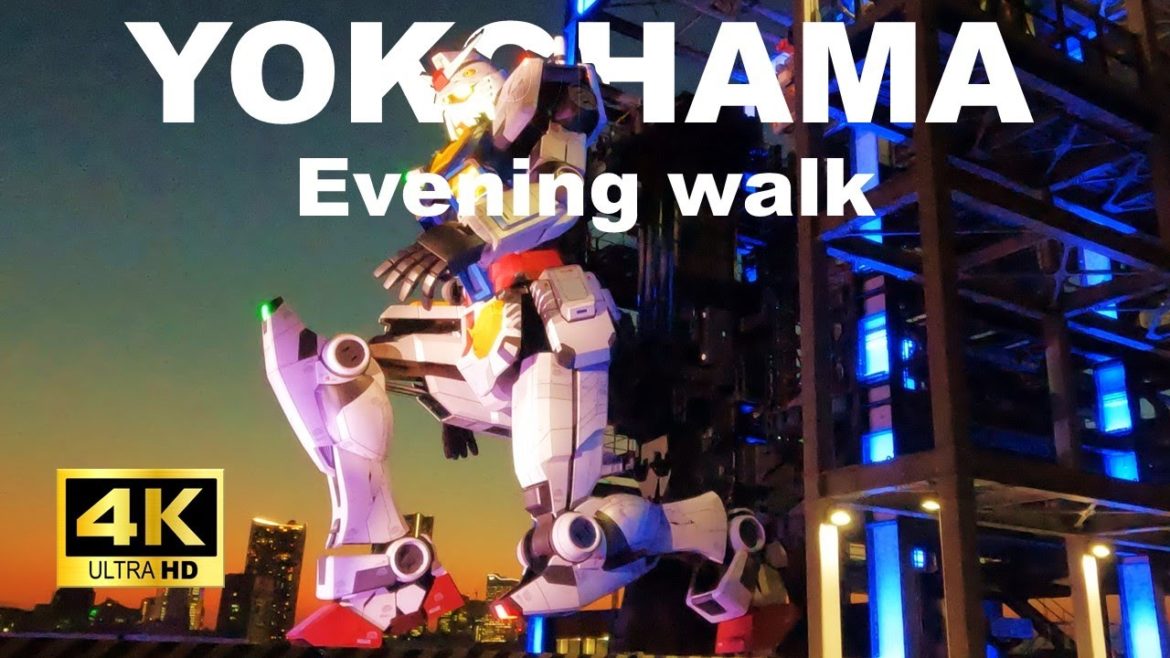 【4K】Yokohama Walking Tour - GUNDAM FACTORY YOKOHAMA [Narration with English subtitles]