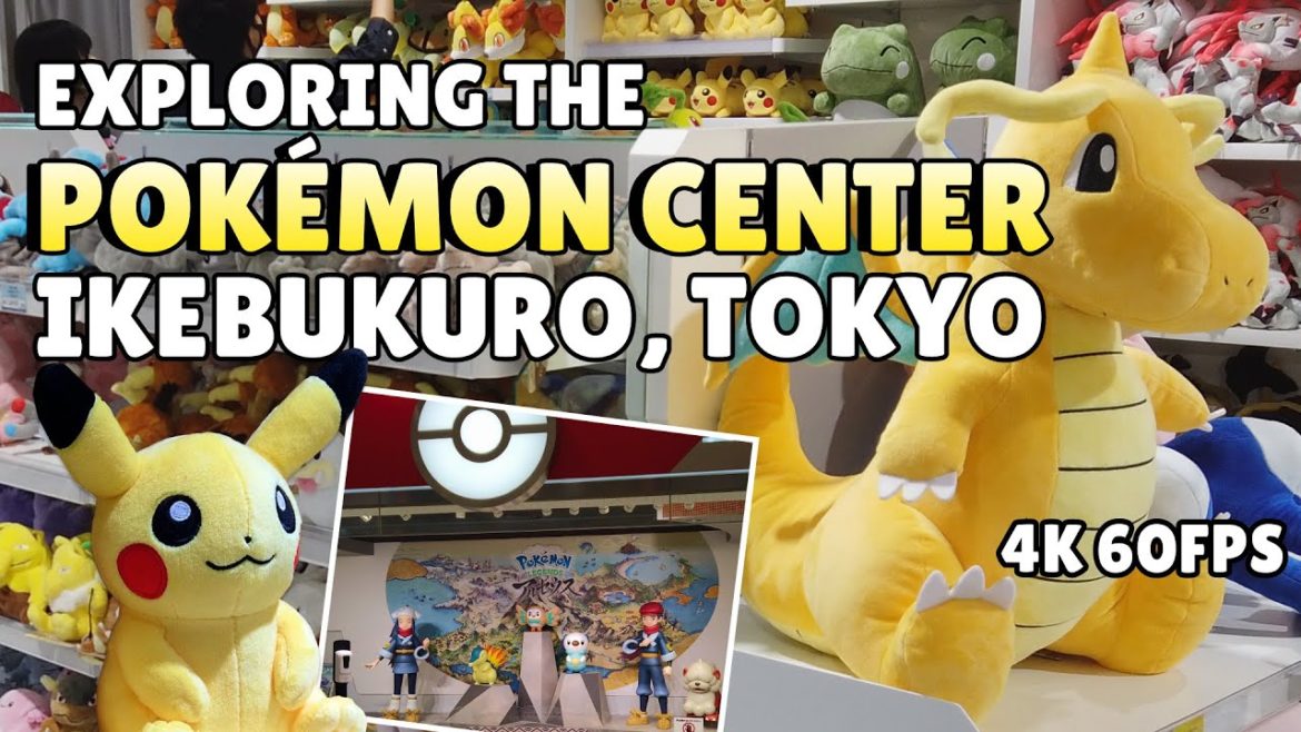 Pokemon Center Mega Tokyo in Ikebukuro | Huge Pokemon Store in Japan with Plushies & Toys | 4K 60FPS