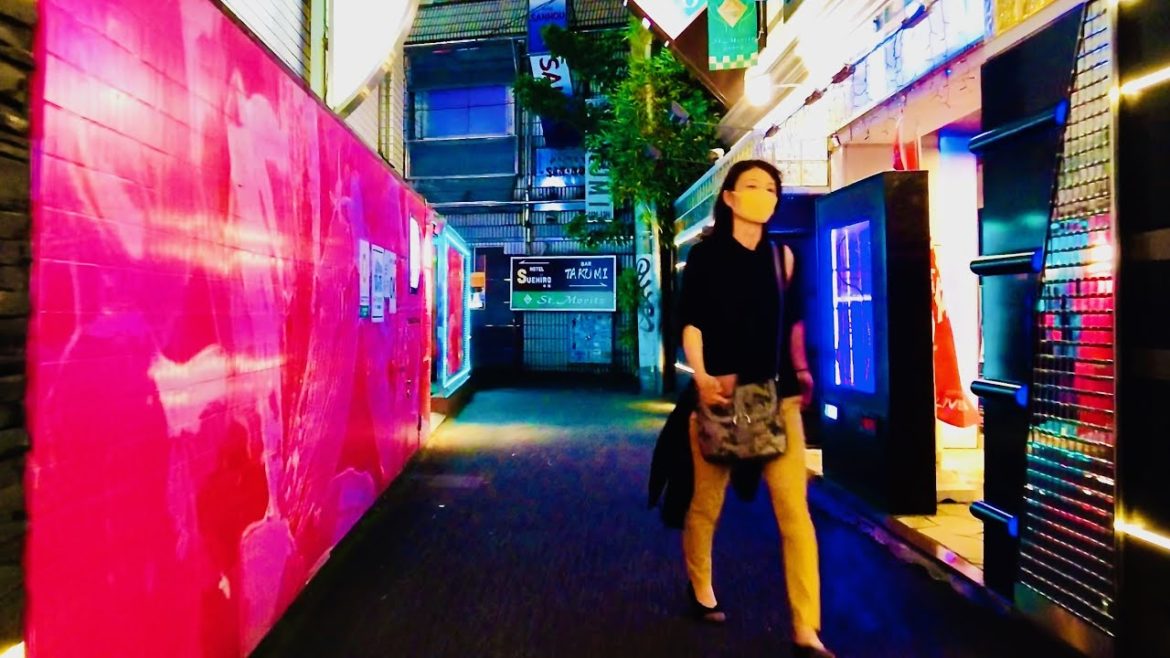 Tokyo Night Walk - Uguisudani (▶ 24 min) | 4K 鶯谷 July, 2022 #2 | Japan City Travel Walking Tour