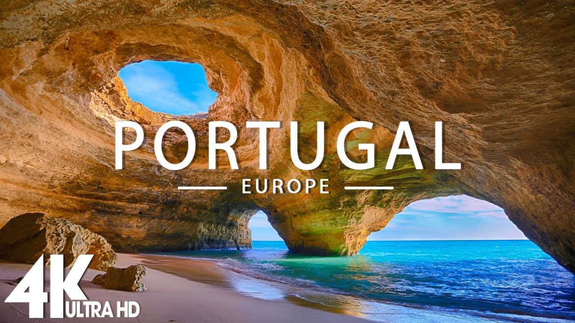 FLYING OVER PORTUGAL (4K UHD) - Relaxing Music Along With Beautiful Nature Videos - 4K Video UltraHD
