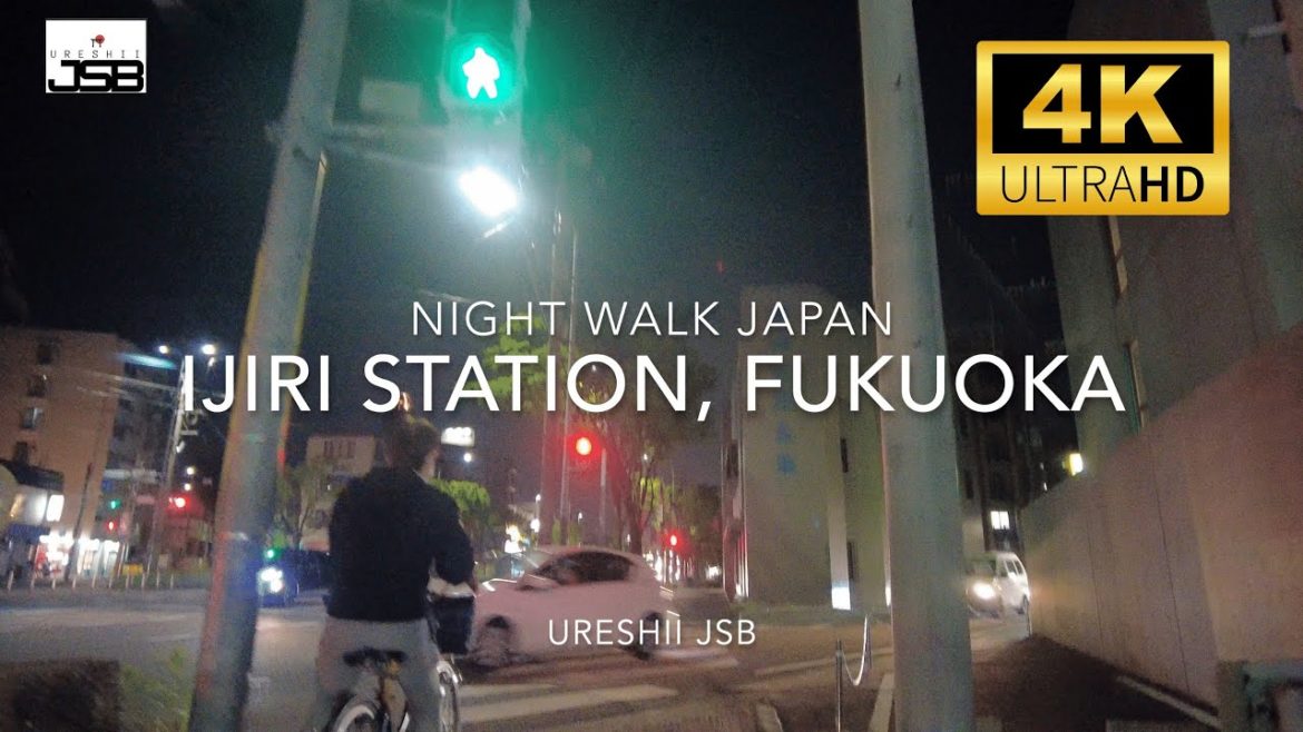 [4K UHD] Japan Walk Tour - Fukuoka Ijiri Shotengai Walking and Grocery at Night l 井尻商店街