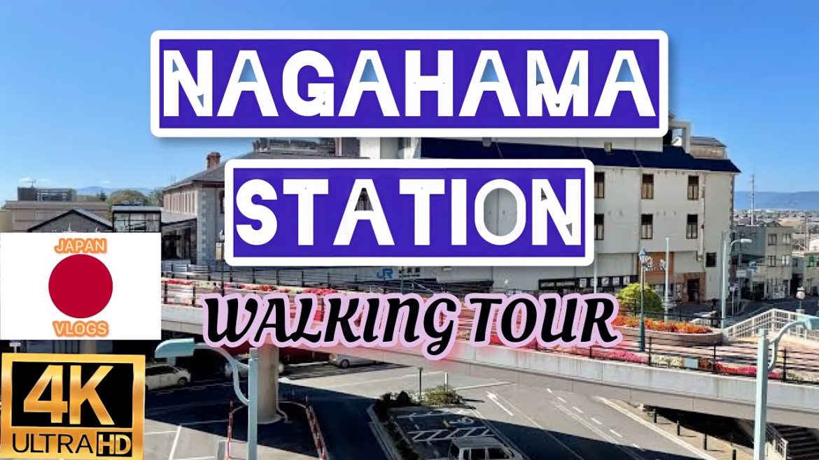 walk tour japan walking around Nagahama station 4k videos