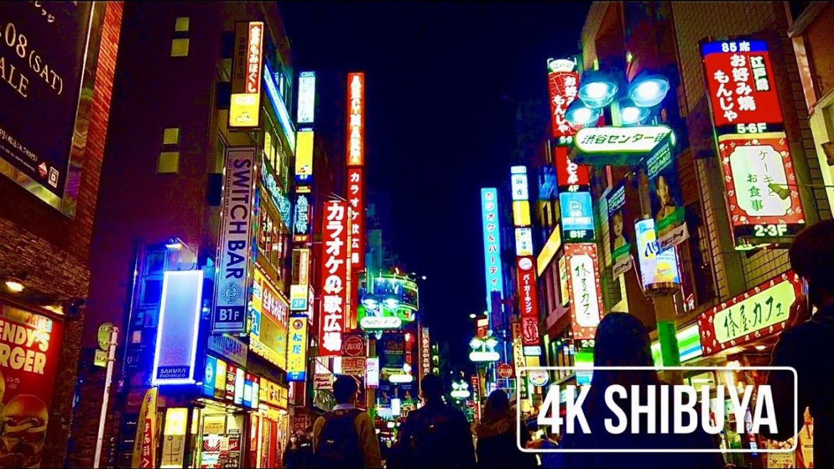 TOKYO Shibuya Night Walk Experience! -Virtual Japan 4K tour-