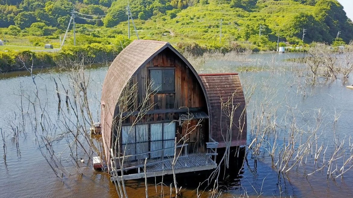 岡山 水没ペンション村 ドローン空撮 4K