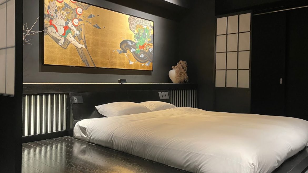 4k Staying at Japanese Art Hotel and walking in Japan | BnA STUDIO Akihabara