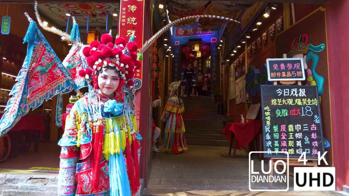 2021 walking china | chongqing 4k | Ciqikou Old street | 重庆 磁器口老街 步行  |