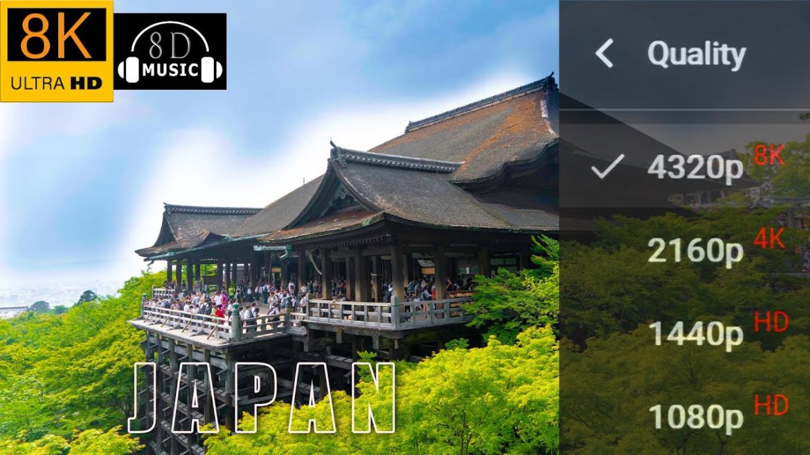 JAPAN - The Rising Sun in 8K Video Ultra HD with 8D Relaxing Music | 8K Visual 8D Audio