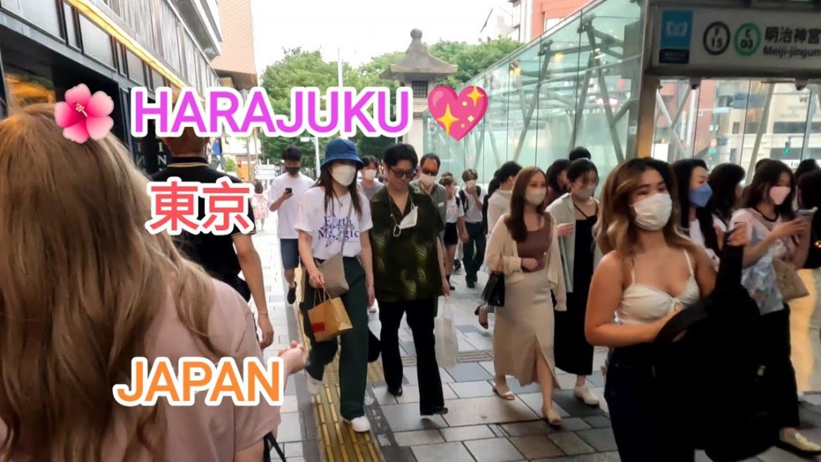 [4k] Your Virtual Walking Tour from 🌺 Harajuku JR Station  ~ SHIBUYA 💖. Tokyo, Japan. July 2022.