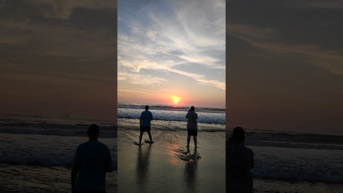 Sunset in Canggu Bali beach #shorts