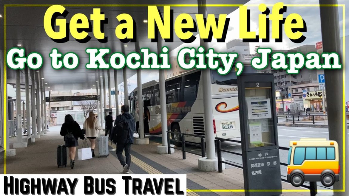 [Travel Video] Get a New Life : Go From Nagoya to Kochi by Highway Bus [Japan Vlog] [Street View]
