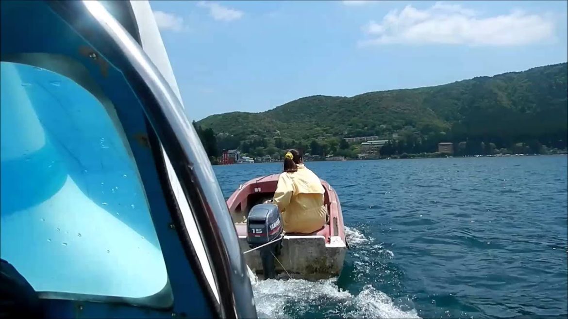 Lake Ashi Swan Boating in Hakone, Japan