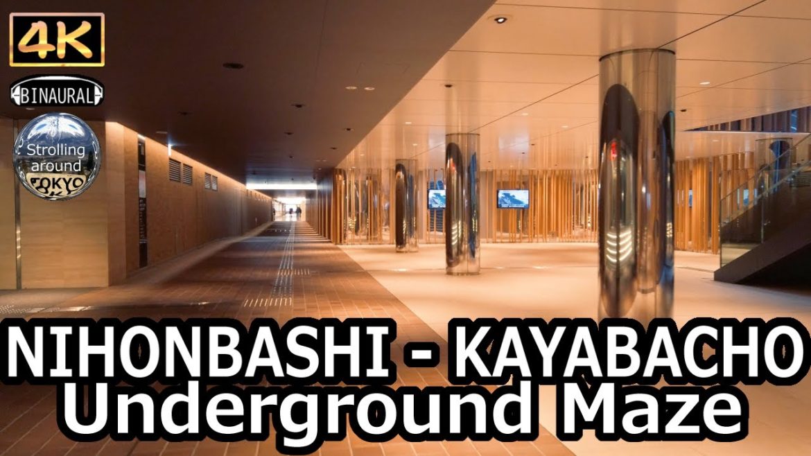 NIHONBASHI - KAYABACHO Underground Maze Walking Tour - 4K Tokyo Japan