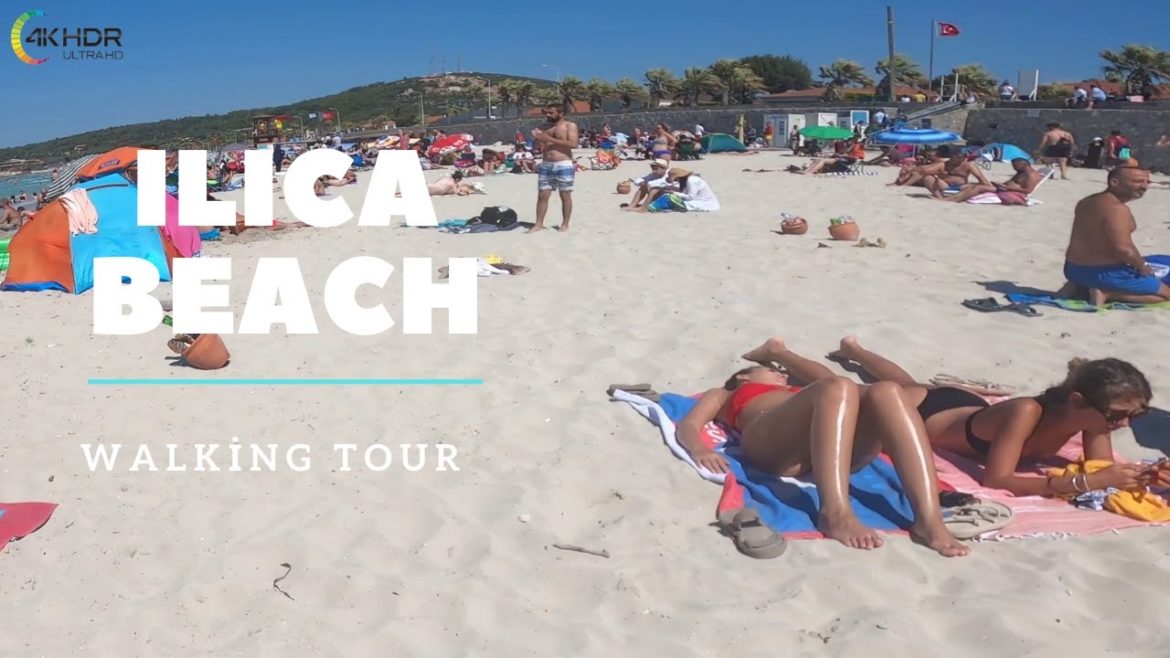 Sunny Beach Walk Tour in Cesme | Turkey 4K [2022]