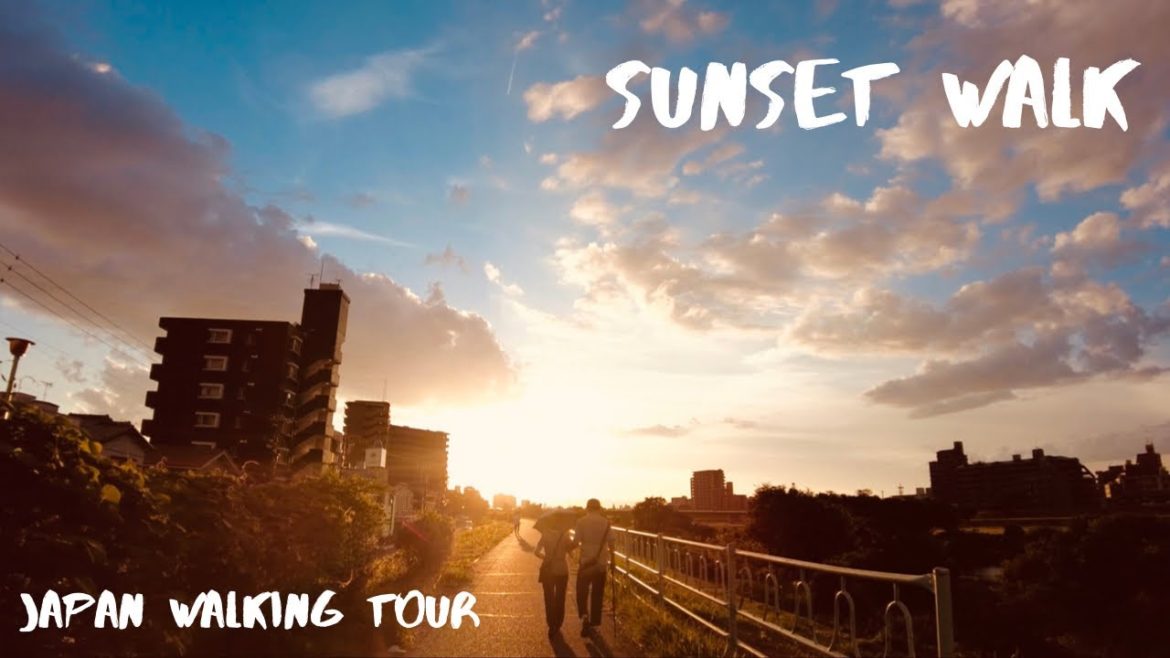 Japan Walk Tour 【Sanset Walk Around the Kanare River】Chikusa, Nagoya