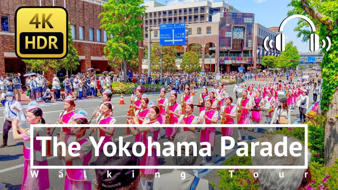 [4K/HDR/Binaural] The Yokohama Parade Walking Tour - Kanagawa Japan