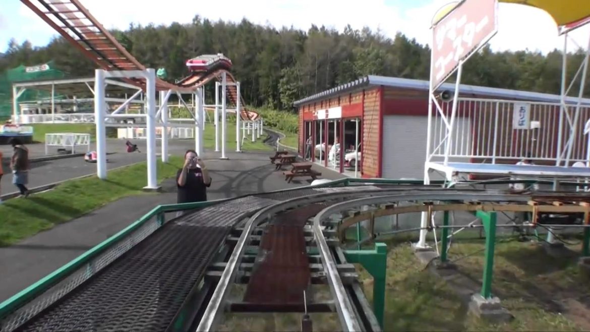 Small Coaster Wild Mouse Roller Coaster Front Seat POV Teine Olympia Japan