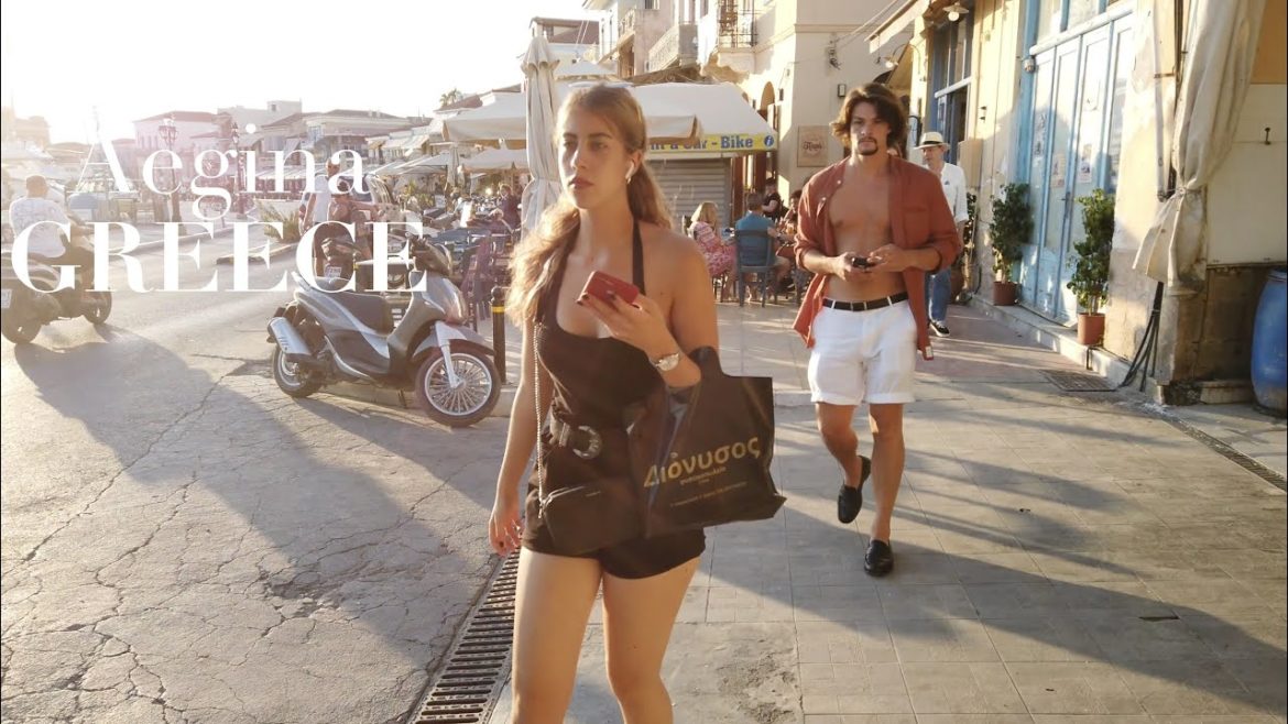 Port of Aegina Walking Tour | Greece [4K HDR]