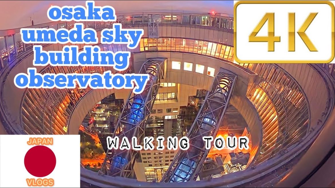 Umeda Sky Building Japan Walking Tour 4K Video Osaka osaka trip