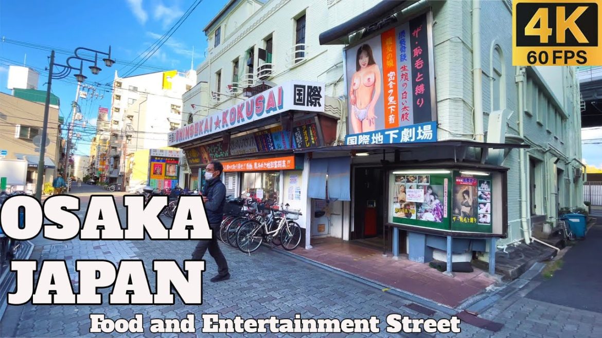 4K Osaka Shinsekai Food Entertainment Street Walking Tour I Japan Osaka Walking Tour I 大阪新世界 ITravel