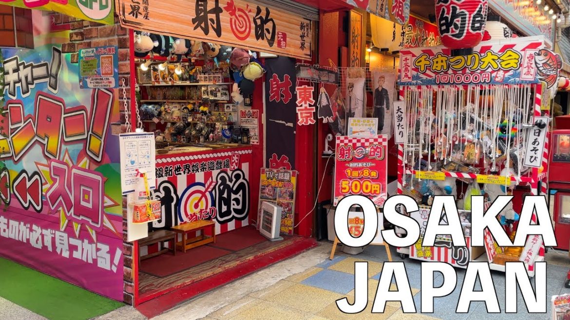 【4K】OSAKA, JAPAN -  Ota road, Tsutenkaku, ShinsekaiWalking tour 2022