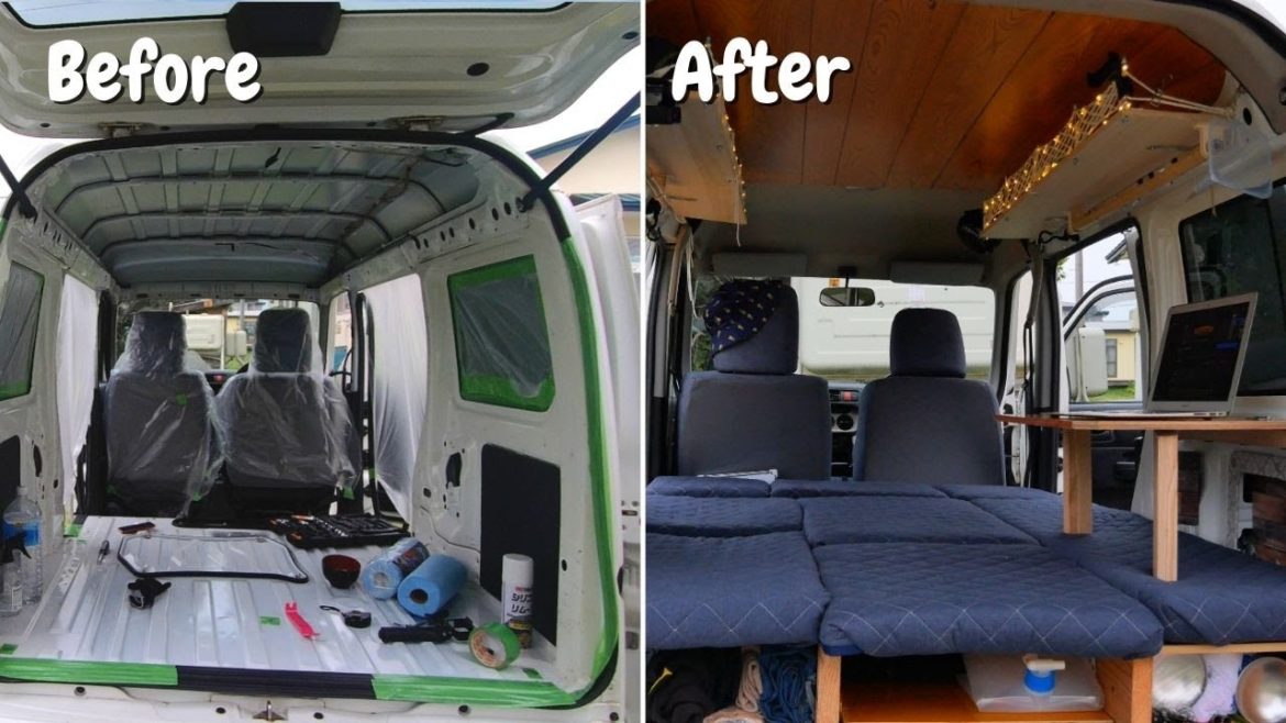 First Time Living in a Minivan | Finally Ready to Camp Hokkaido  [Part Two] 軽バン改造完結編