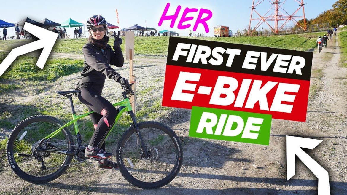 Wife's First Ride on an E-BIKE MTB, Love At First Sight 😍