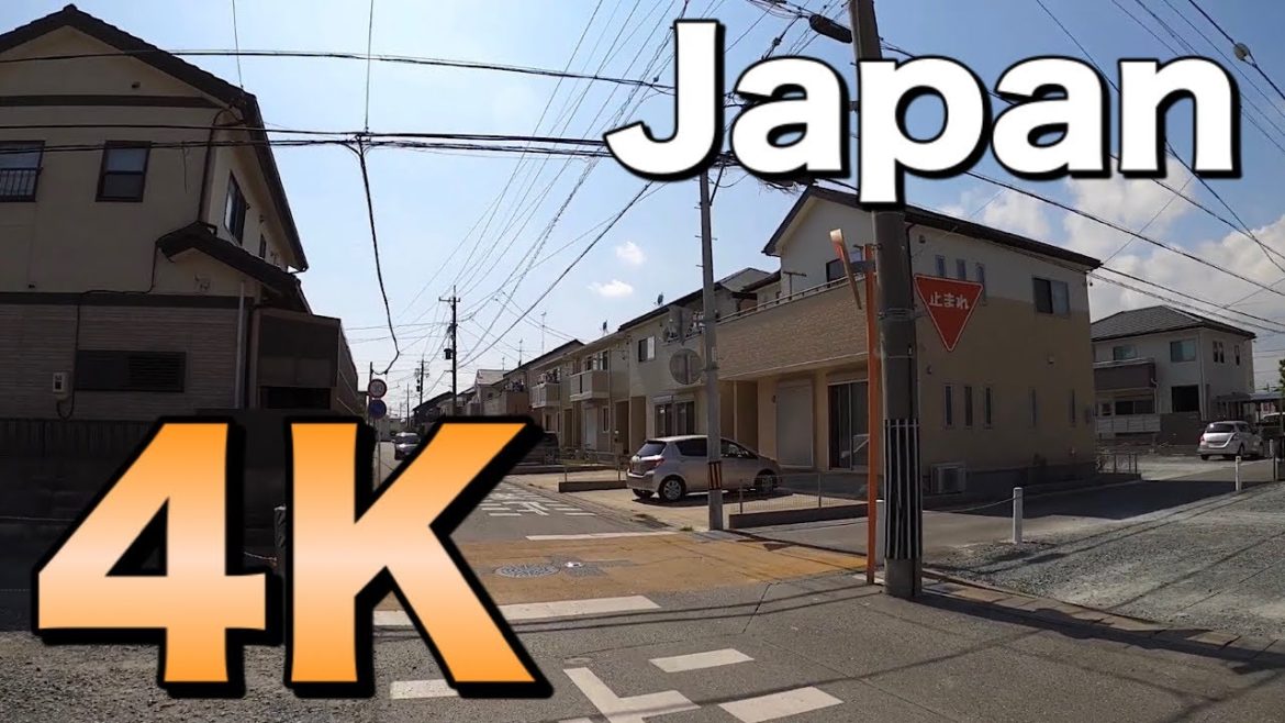 Japanese residential streets walking tour 4K POV/natural traffic sound and view/May 2020