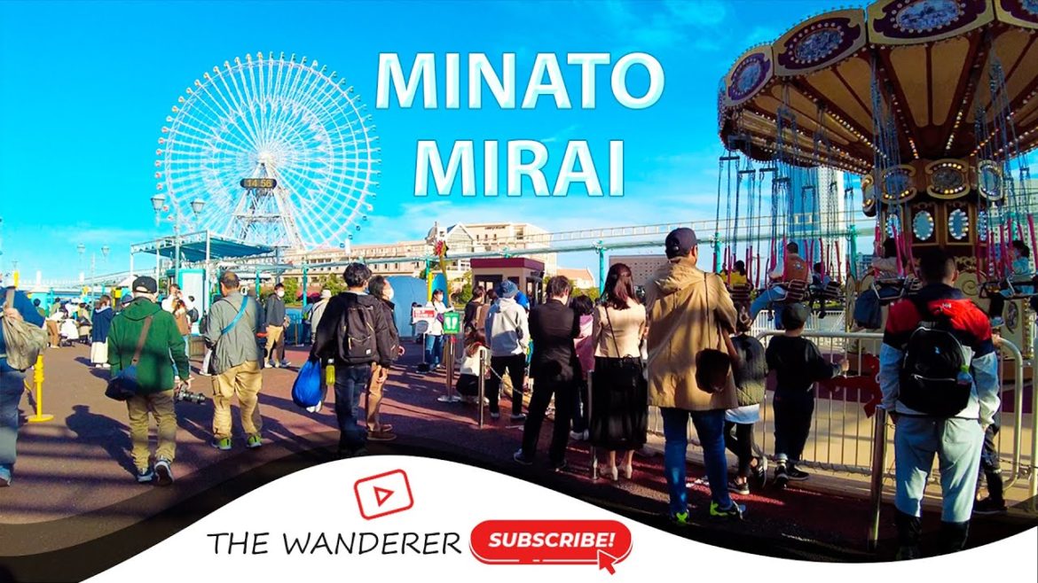 Virtual walking tour to Minato Mirai / Sunny autumn day in Yokohama / 【Japan 4K】