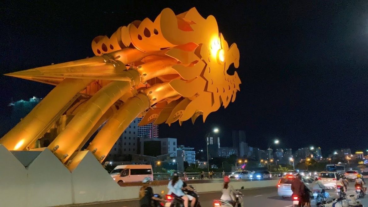 4K Vietnam Night Walking Tour – Da Nang Dragon Bridge & Han River at Evening 4K Vietnam Night Walking Tour - Da Nang Dragon Bridge & Han River at Evening