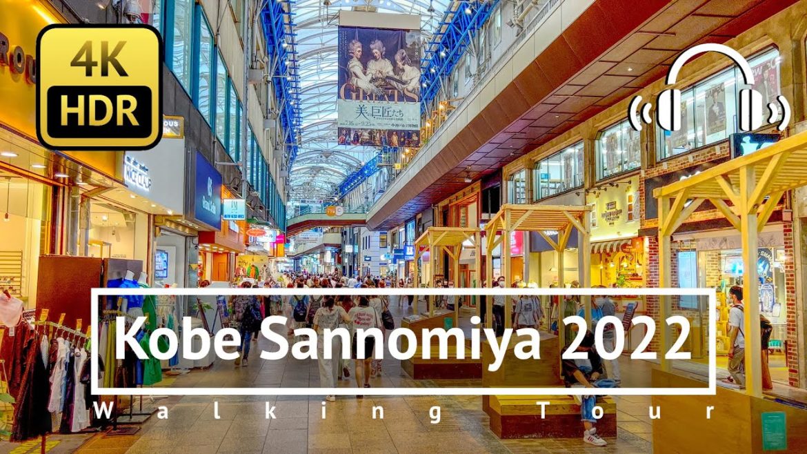 [4K/HDR/Binaural] Kobe Sannomiya 2022 Walking Tour - Hyogo Japan
