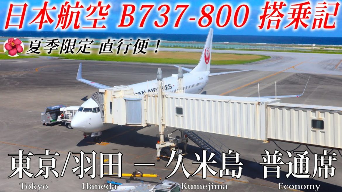 【夏季限定の直行便・美しい島々を見ながら空の旅！】日本航空 B737-800 東京/羽田−久米島線 搭乗記