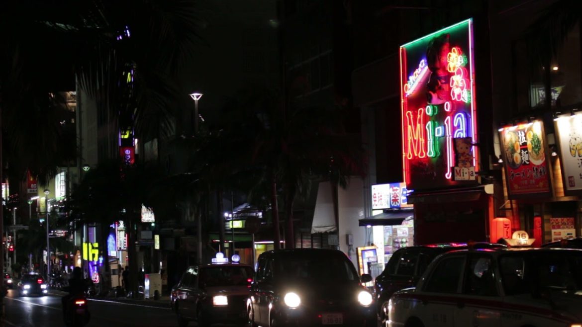 Okinawa Naha Kokusai Street Night Mood / 따뜻한 영상!