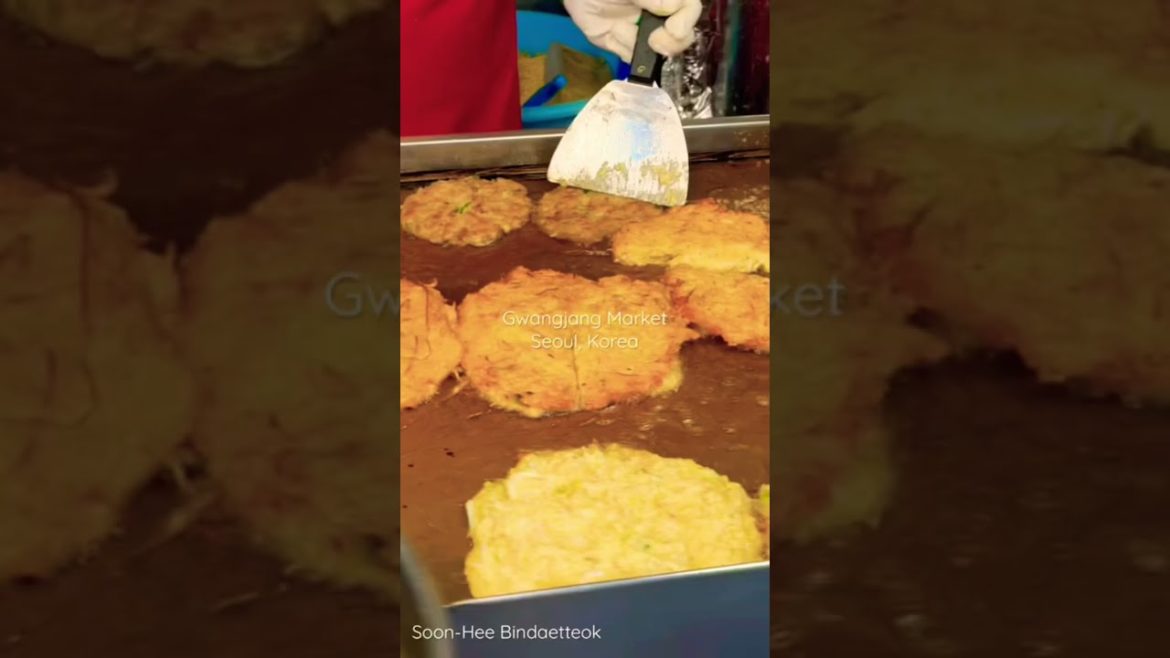 Crazy Korean Street Food at Gwangjang Market - Bindaetteok